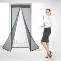 Door Curtain-Mesh Screen Net Home Magnetic Foldable Anti Mosquito Door Curtains (Pack of 2)